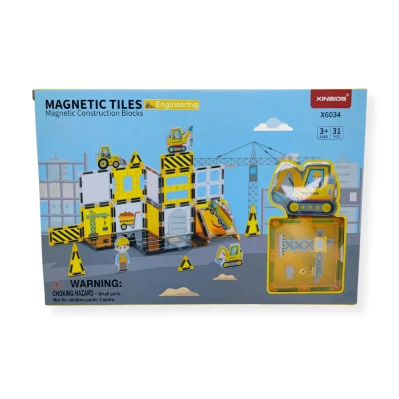 Klocki magnetyczne konstrukcyjne Plac Budowy