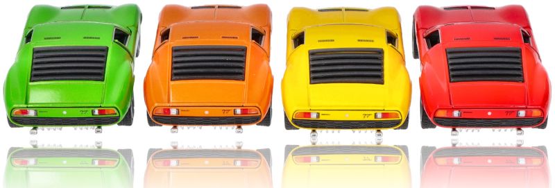 Metalowy model Lamborghini Miura P400 SV rocznik 1971