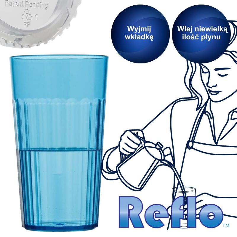 Reflo NOWY NIETŁUKĄCY kubek treningowy dla dzieci niebieski