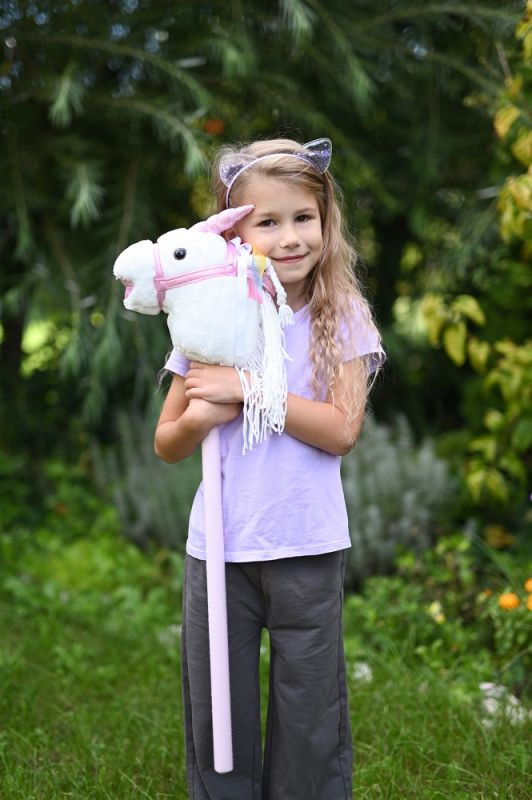 Jednorożec na patyku Bianco Hobby Horse