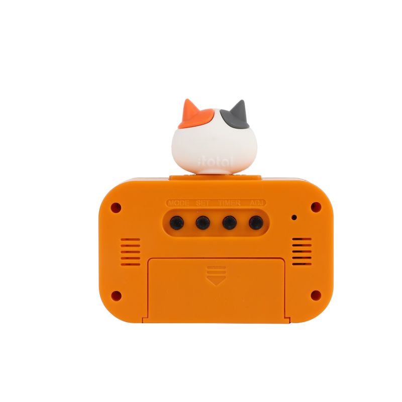 Budzik z kotkiem pomarańczowy