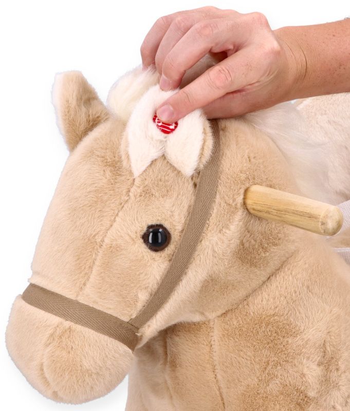 Bujaczek Pegaz Beżowy z fotelikiem i kołami