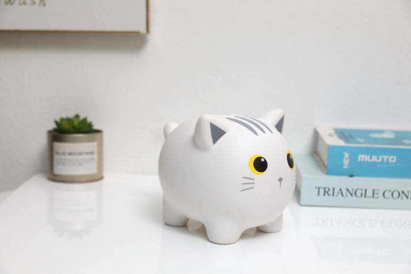 i-total Duża skarbonka Biały Kot