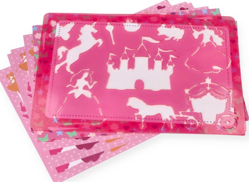 Szablony wróżki - zestaw z kredkami 