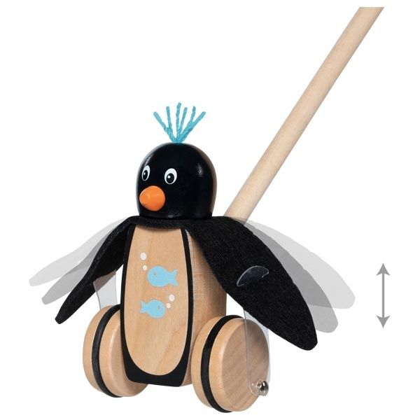 Pingwinek do pchania z filcowymi skrzydełkami