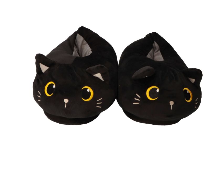 Kapcie pluszowe Czarne Koty