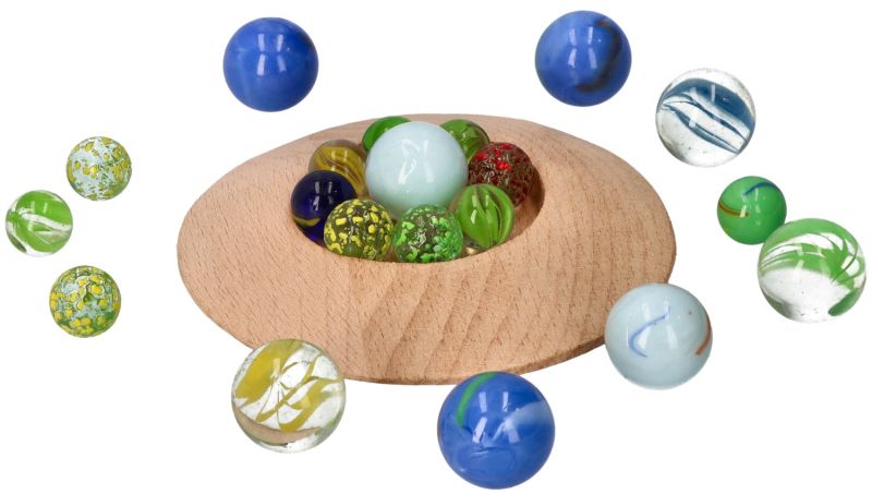 Szklaki Marbles - Szklane kulki z podstawą do grania i dekoracji