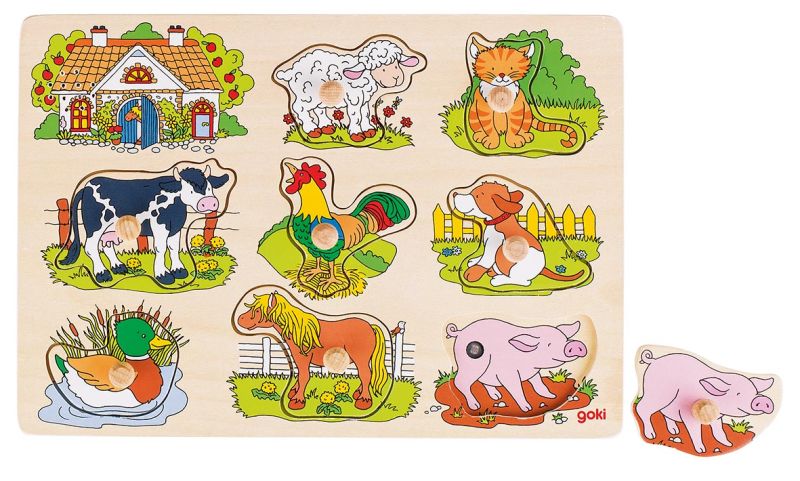 Puzzle dźwiękowe - wiejscy przyjaciele 
