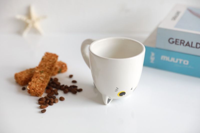 Kubek z białym kotem up & down