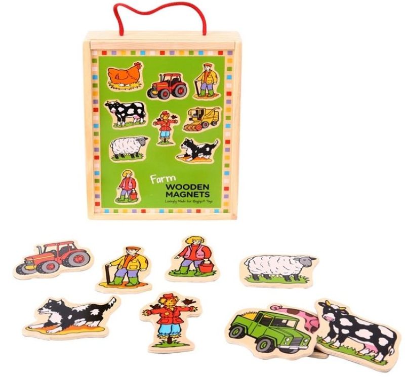 Magnesy na lodówkę Farma 20szt