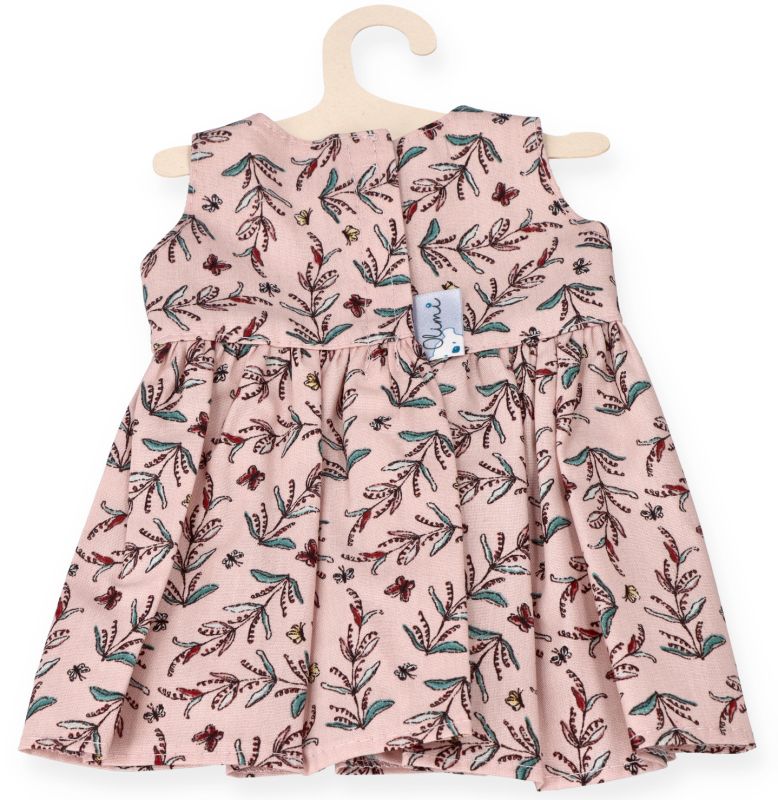 Sukienka dla lalki Miniland 38cm, różowa w motylki