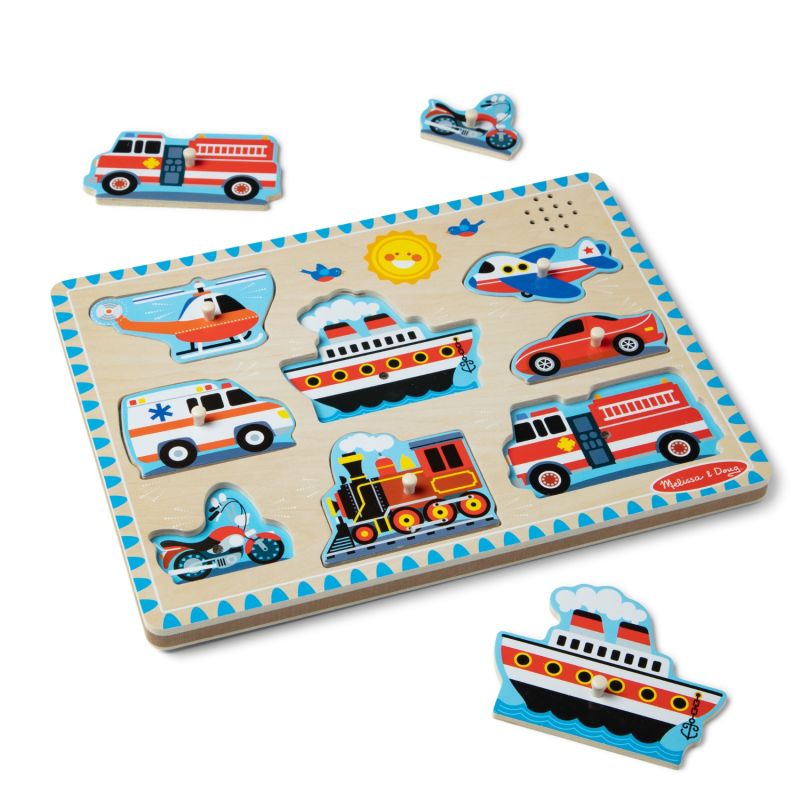 Układanka dźwiękowa - Pojazdy - puzzle muzyczne