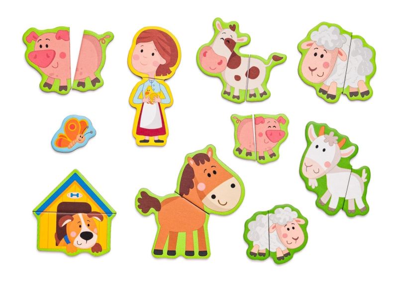 Układanka magnetyczna w pudełku Farma