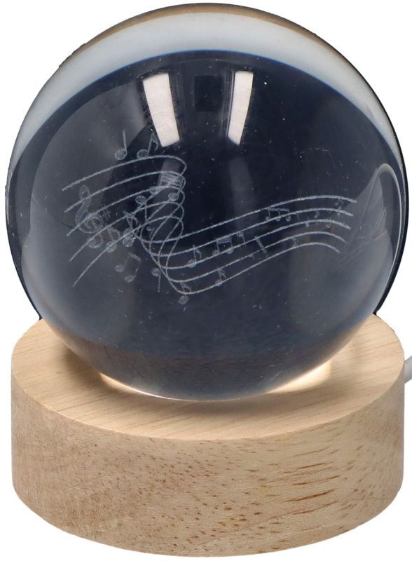 Lampka kryształowa kula Muzyka 10 cm