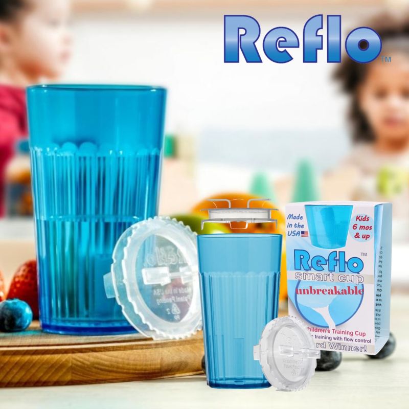 Reflo NOWY NIETŁUKĄCY kubek treningowy dla dzieci niebieski