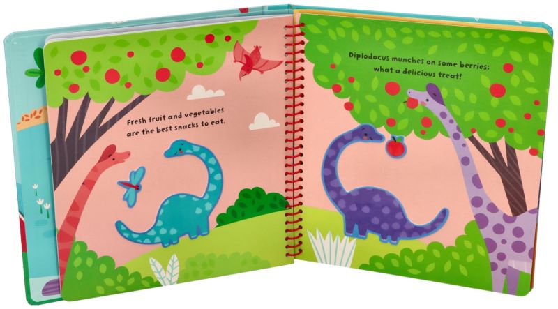 Naklejki silikonowe z książeczką dinozaury