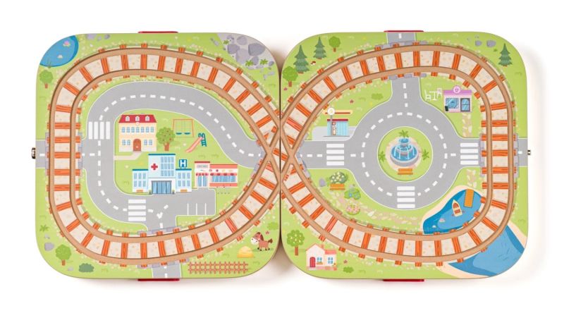 Kolejka ósemka w walizce - Miasto