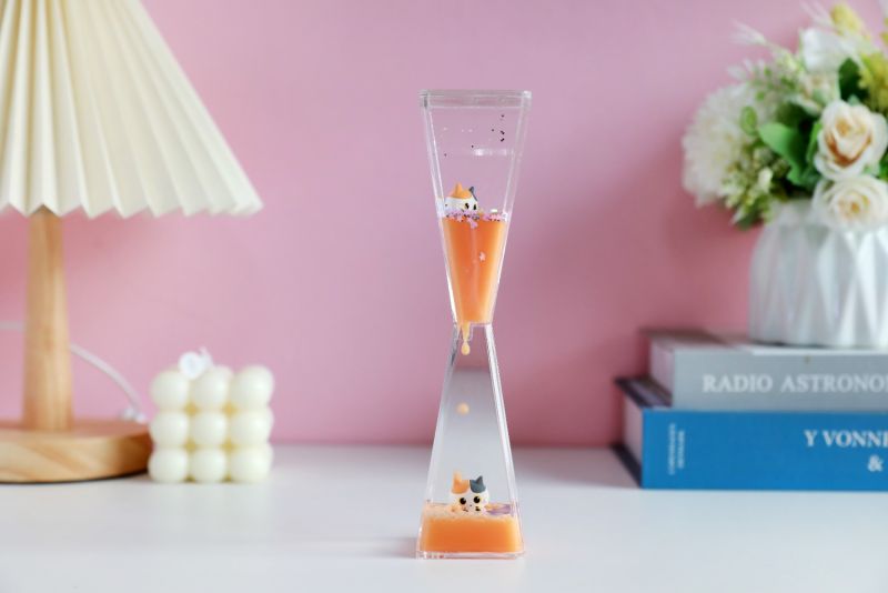 Żelowa klepsydra 3D pomarańczowy kotek