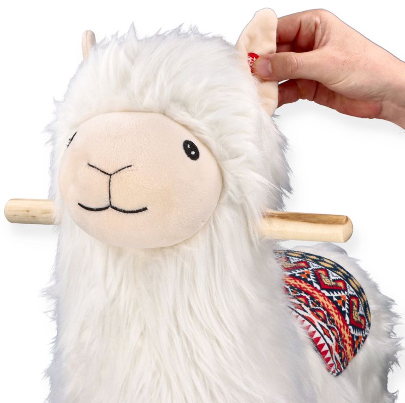 Alpaka na biegunach z kołami