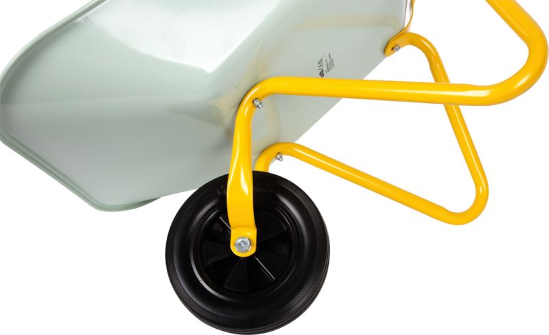 Miętowa metalowa taczka dla  Małego Ogrodnika