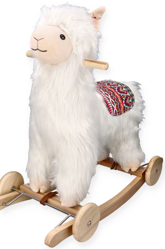Alpaka na biegunach z kołami