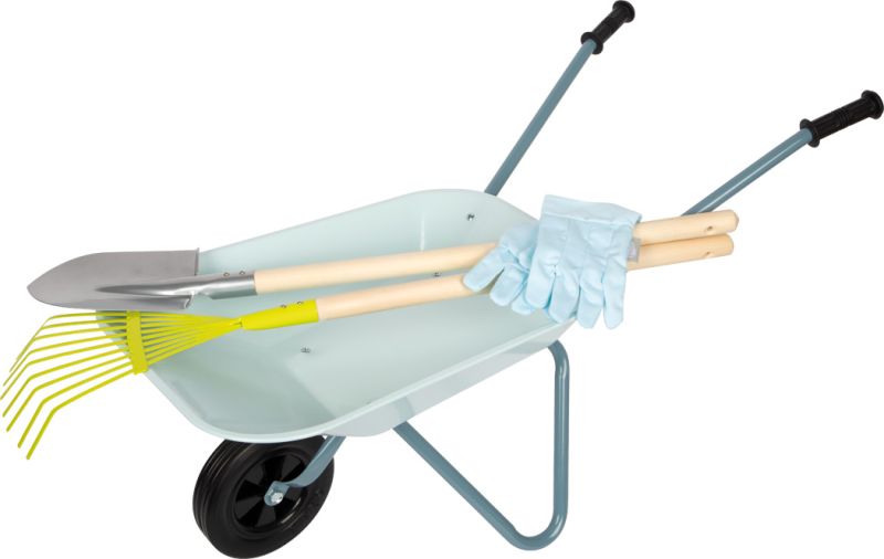 Taczka z narzędziami ogrodowymi 