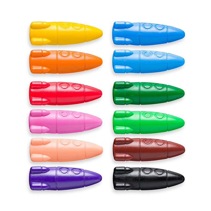 Rakiety - Kredki świecowe 12 kolorów