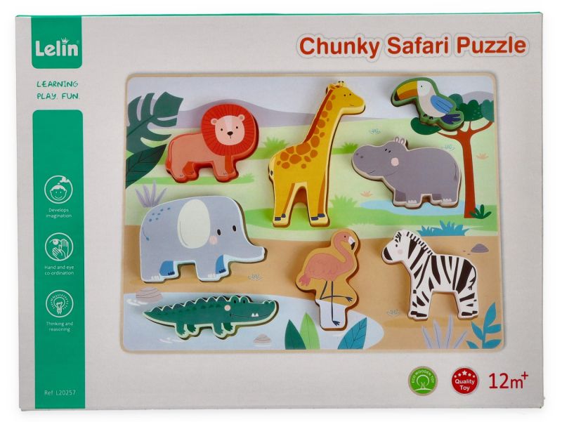 Układanka 3D Safari z figurkami