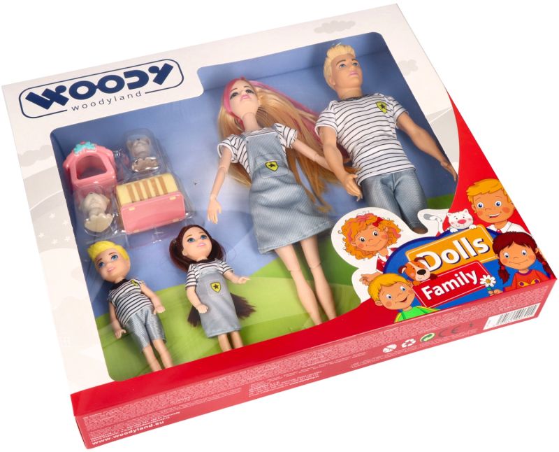 Woodyland Nowoczesna Rodzinka lalki ze zwierzakami