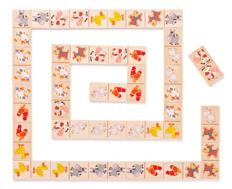 Mini Domino w pudełko - Zwierzątka