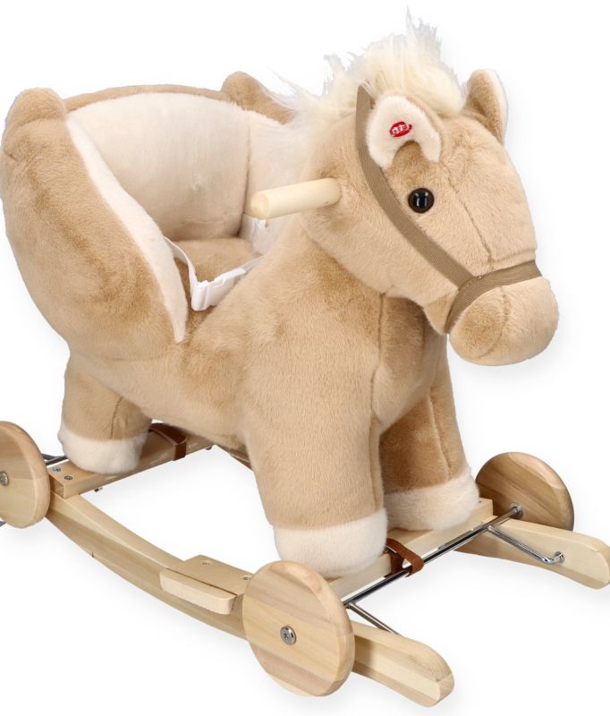 Bujaczek Pegaz Beżowy z fotelikiem i kołami