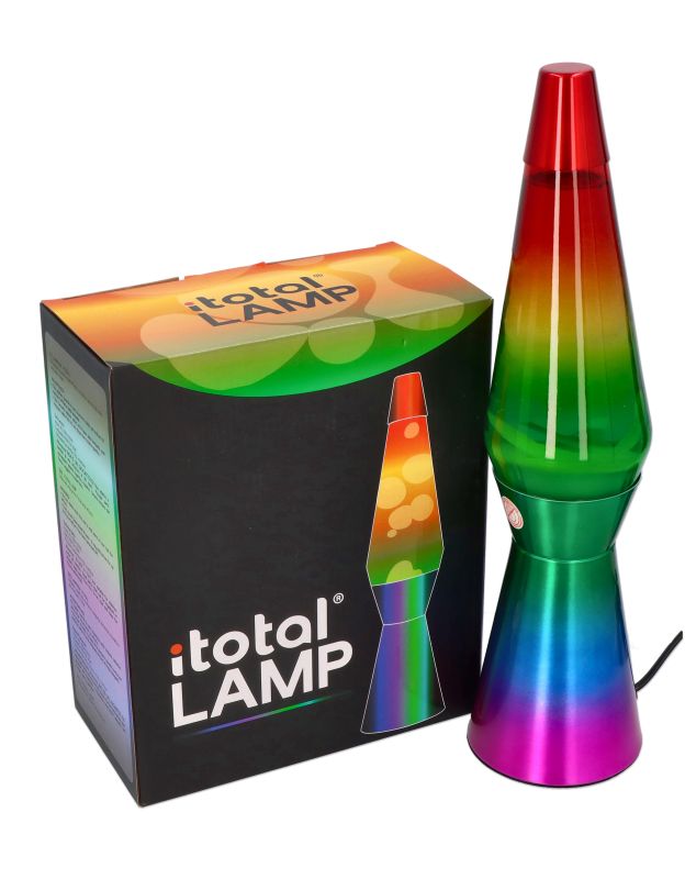 Tęczowa ozdobna lampa z efektem lawy