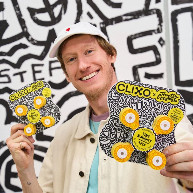 Komplet klocków magnetycznych, motyw artystyczny Tiny&Mighty