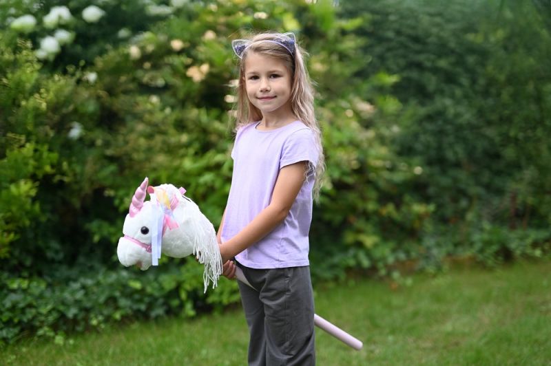 Jednorożec na patyku Bianco Hobby Horse