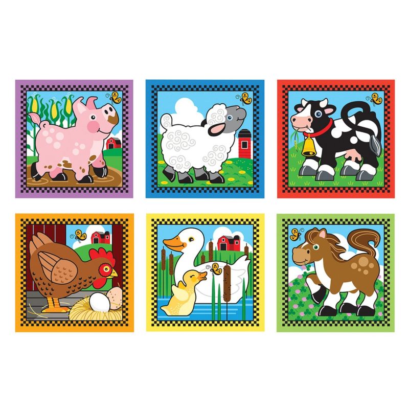 Puzzle sześcienne kostki Wesoła wieś