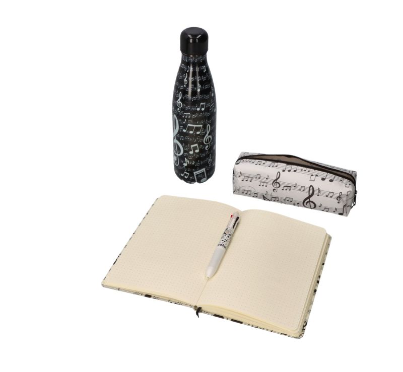 Butelka termiczna czarna Music