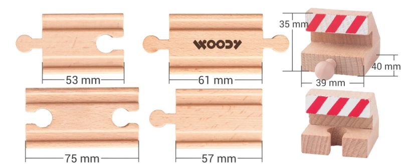 Tory i blokady kolejowe - 6 szt. 
