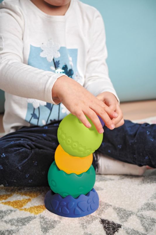 Piramida Sensoryczna pastelowa zabawka edukacyjna