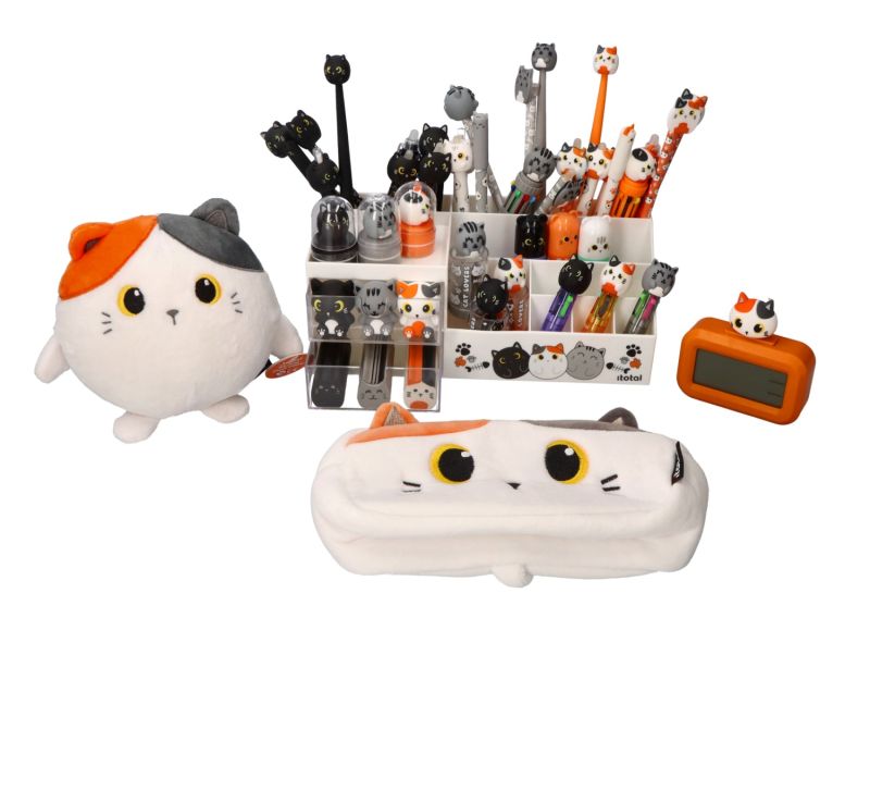 Pluszowy piórnik pomarańczowy kot Cat lovers