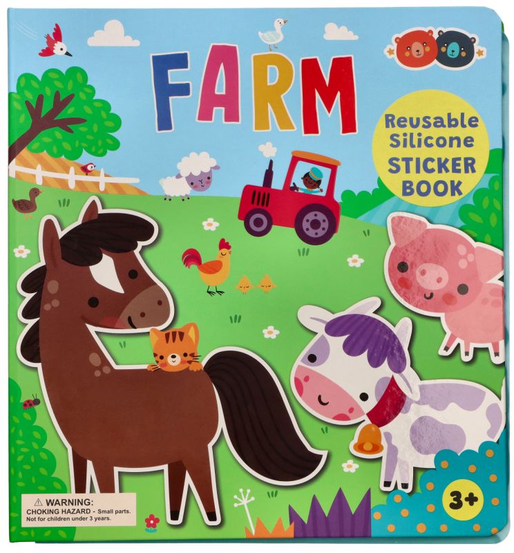 Książeczka z naklejkami silikonowymi farma