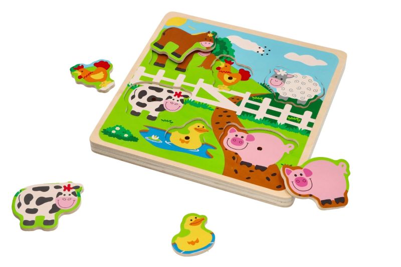 Puzzle dźwiękowe - zwierzęta z farmy