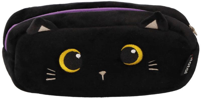 Pluszowy piórnik czarny kot Cat lovers