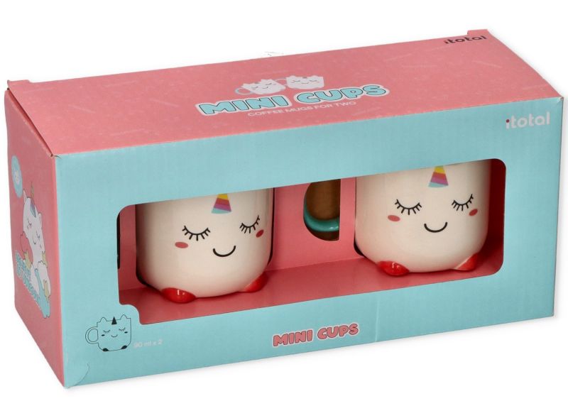 Mini kubki na espresso z jednorożcami