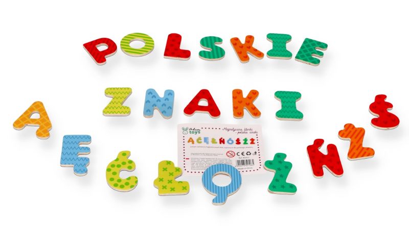 Nowy magnetyczny alfabet - drewniane literki