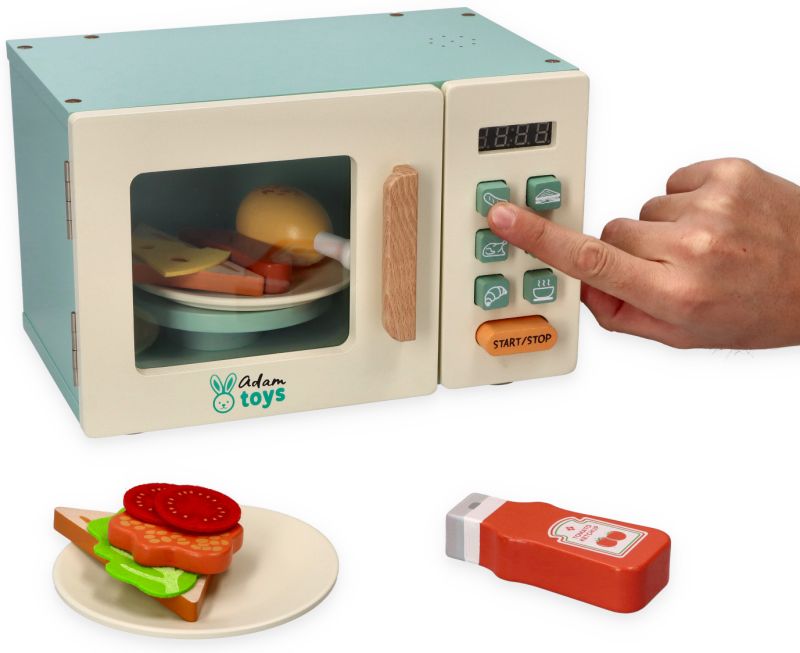 Mikrofalówka drewniana Adam Toys interaktywna