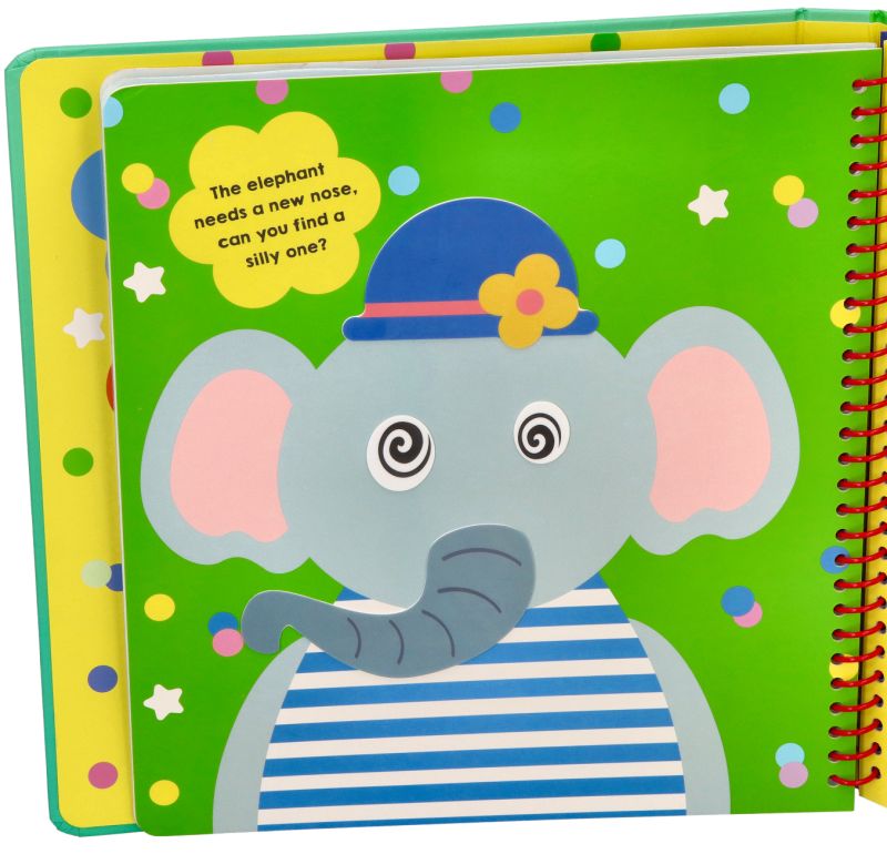 Książeczka i silikonowe naklejki śmieszne zwierzątka