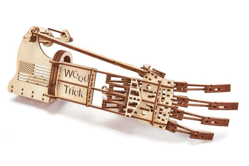 Puzzle 3D mechaniczna ręka Wood Trick 