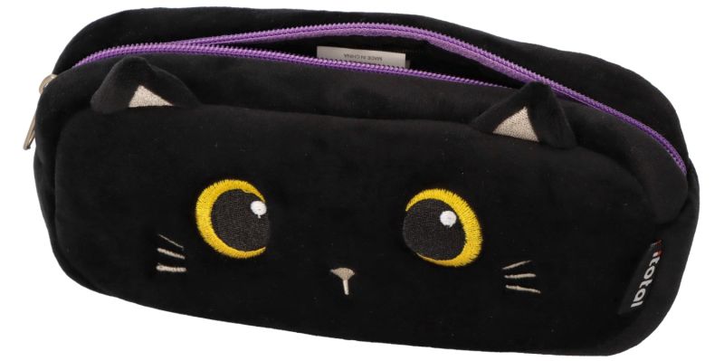 Pluszowy piórnik czarny kot Cat lovers