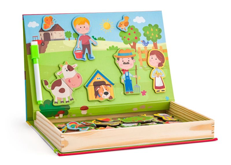 Układanka magnetyczna w pudełku Farma
