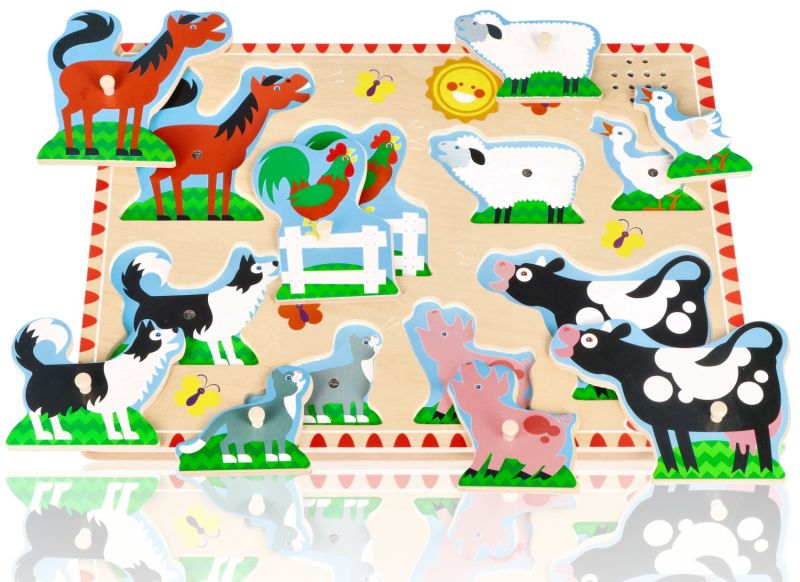 Puzzle dźwiękowe - Zwierzęta z farmy